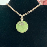 Lucky Green LV Trunks & Bags Zipper Pull on Gold-Filled Chain