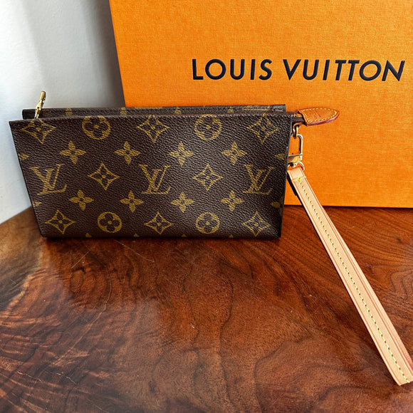The Junco Wristlet - Vintage Monogram in Vachetta