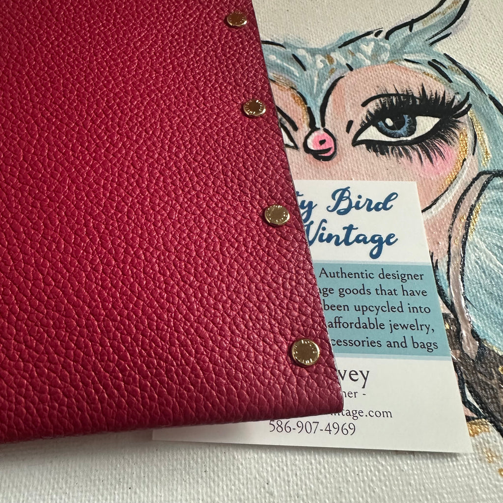 The Pelican Shoulder Bag - Upcycled Louis Vuitton Envelope Bag in Red