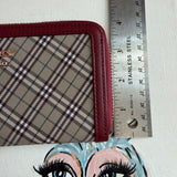 Burberry Blue Label Nova Check Zip-Around Long Wallet
