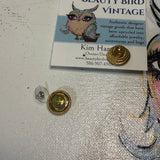 Upcycled Gold Gucci GG Button Earring Studs