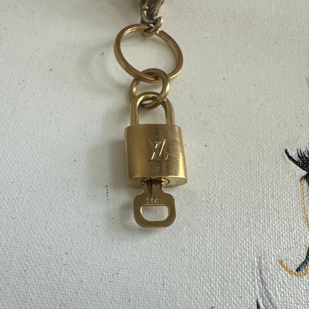 Elephanté Clasp with Authentic LV Padlock in Brass
