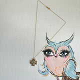 Upcycled Gucci Multicolored Clover Charm Necklace
