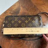 The Junco Crossbody Bag - Vintage Monogram in Black