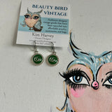 Forest Green/Silver GG Earrings