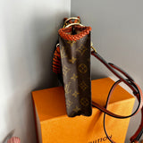 The Swan Crossbody - Vintage Monogram in Whiskey