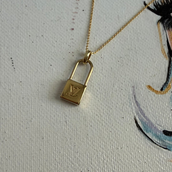 Upcycled LV Necklace