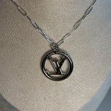 The LV Circle Necklace - Silver