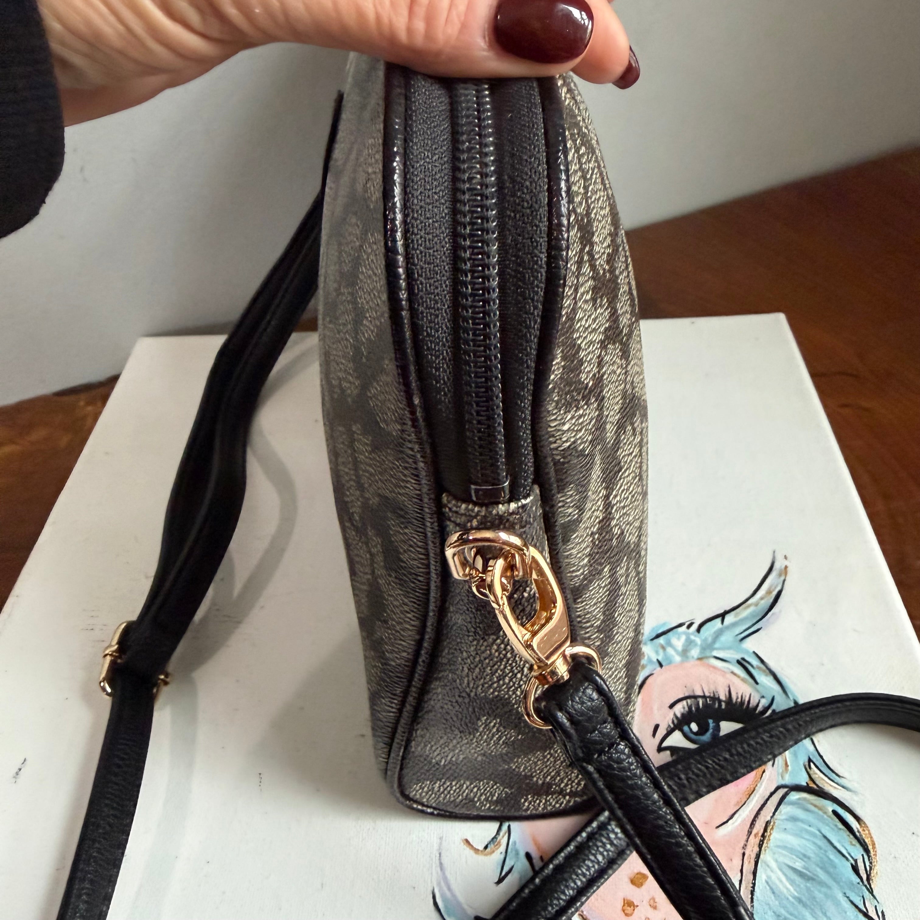 The Junco Crossbody - Vintage YSL in Giraffe Print with Black