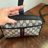 The Junco Crossbody - Vintage Gucci GG Crossbody in Navy