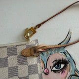 The Chick Wristlet - Upcycled LV in Damier Azur