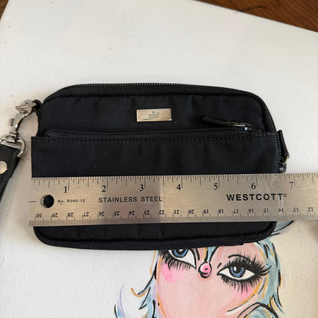 The Junco Wristlet - Vintage Gucci in Black Canvas