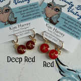 Rainbow of Colors - Tiny LV Charm Earrings