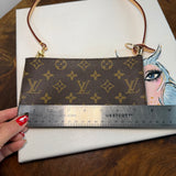The Junco Wristlet - Upcycled LV Monogram with Shoulder Vachetta