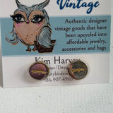 Upcycled Ferragamo Rivet Earring Studs