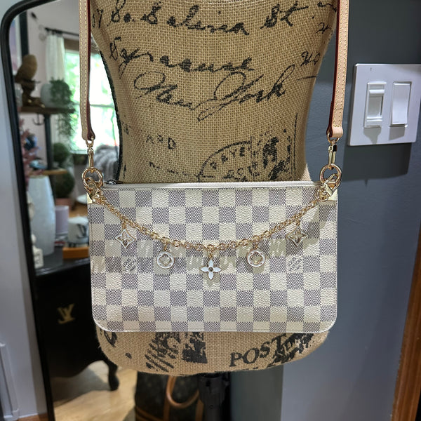 The Chick Crossbody - Upcycled LV in Damier Azur – Beauty Bird Vintage