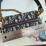 The Junco Crossbody - Dior Trotter Canvas in Navy (with TWO straps!)
