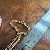 Upcycled LV Circle Charm Necklace on Gold Filled Chain