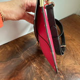 The Pelican Crossbody - Upcycled Louis Vuitton Envelope Rivet in Red