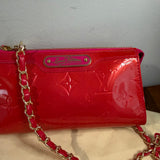 The Junco Shoulder Bag - Upcycled LV Vernis in Rose Pop