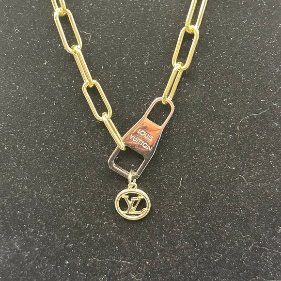 Upcycled LV Necklace