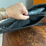 The Peacock Messenger/Laptop Bag in Cobalt Damier