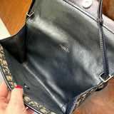 The Junco Shoulder Bag - Vintage Dior Trotter in Navy
