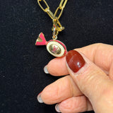 Sweet Like Candy - LV Charm Necklace with GF Paperclip Chain