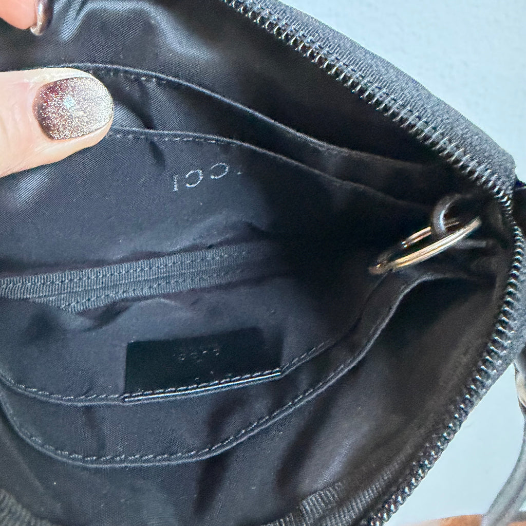 The Junco Wristlet - Vintage Gucci in Black Canvas