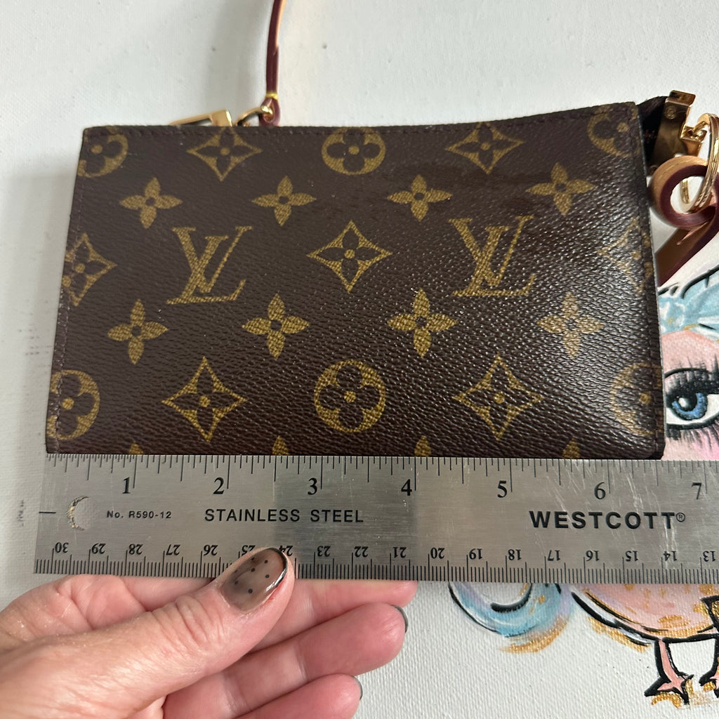 The Junco - Upcycled LV Monogram Wristlet in Vachetta