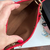 The Swan Crossbody - Vintage LV Monogram in Red