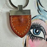 Authentic LV Leather Tag Keychain
