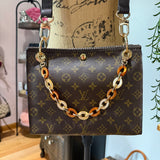 The Swan Crossbody - Vintage Monogram LV in Chocolate Brown