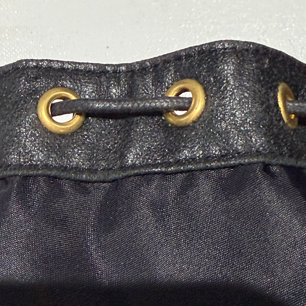 The Junco Drawstring Bag - Black CELINE