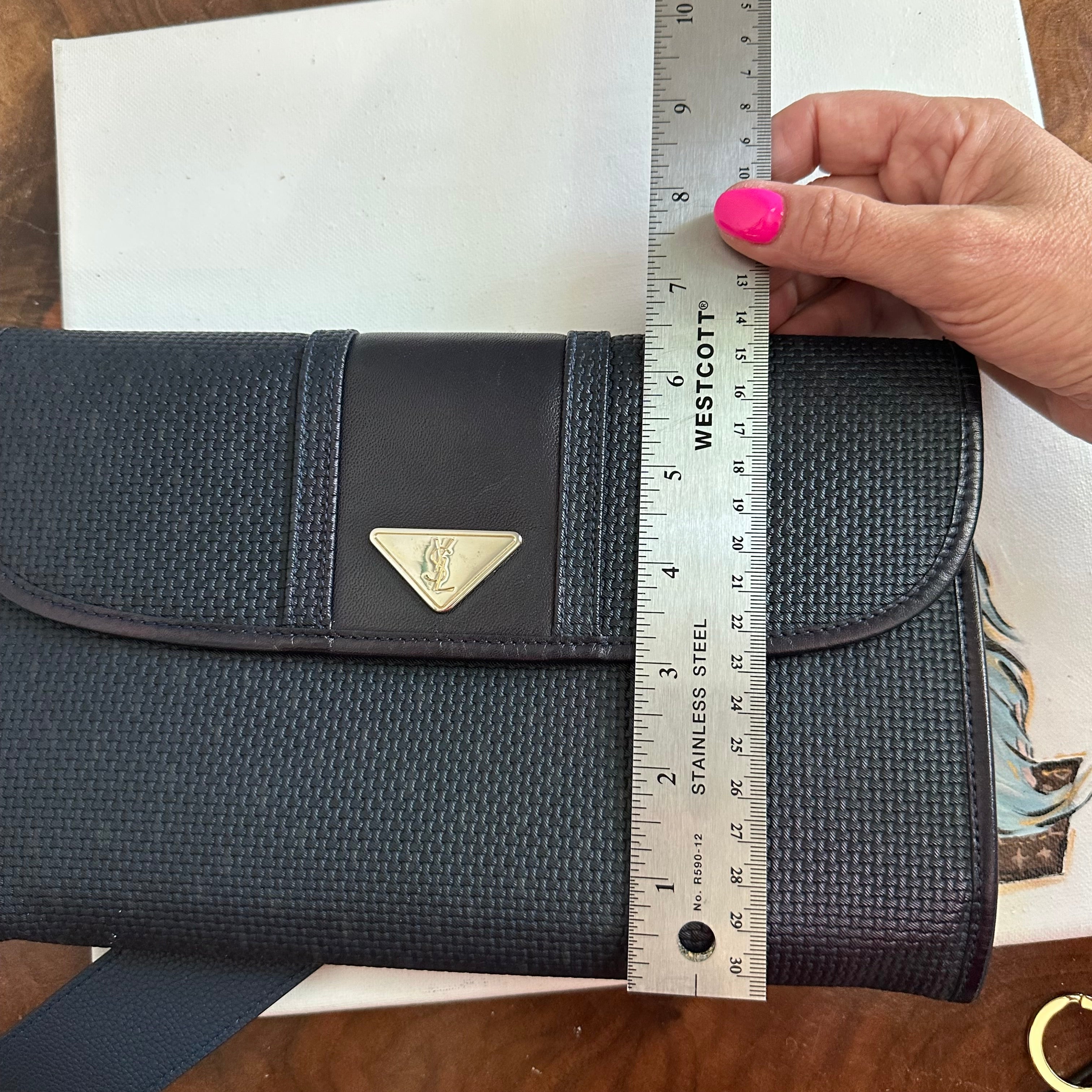 The Junco Crossbody - Vintage YSL in Navy