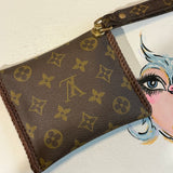 The Junco Wristlet Wallet - Upcycled LV Monogram