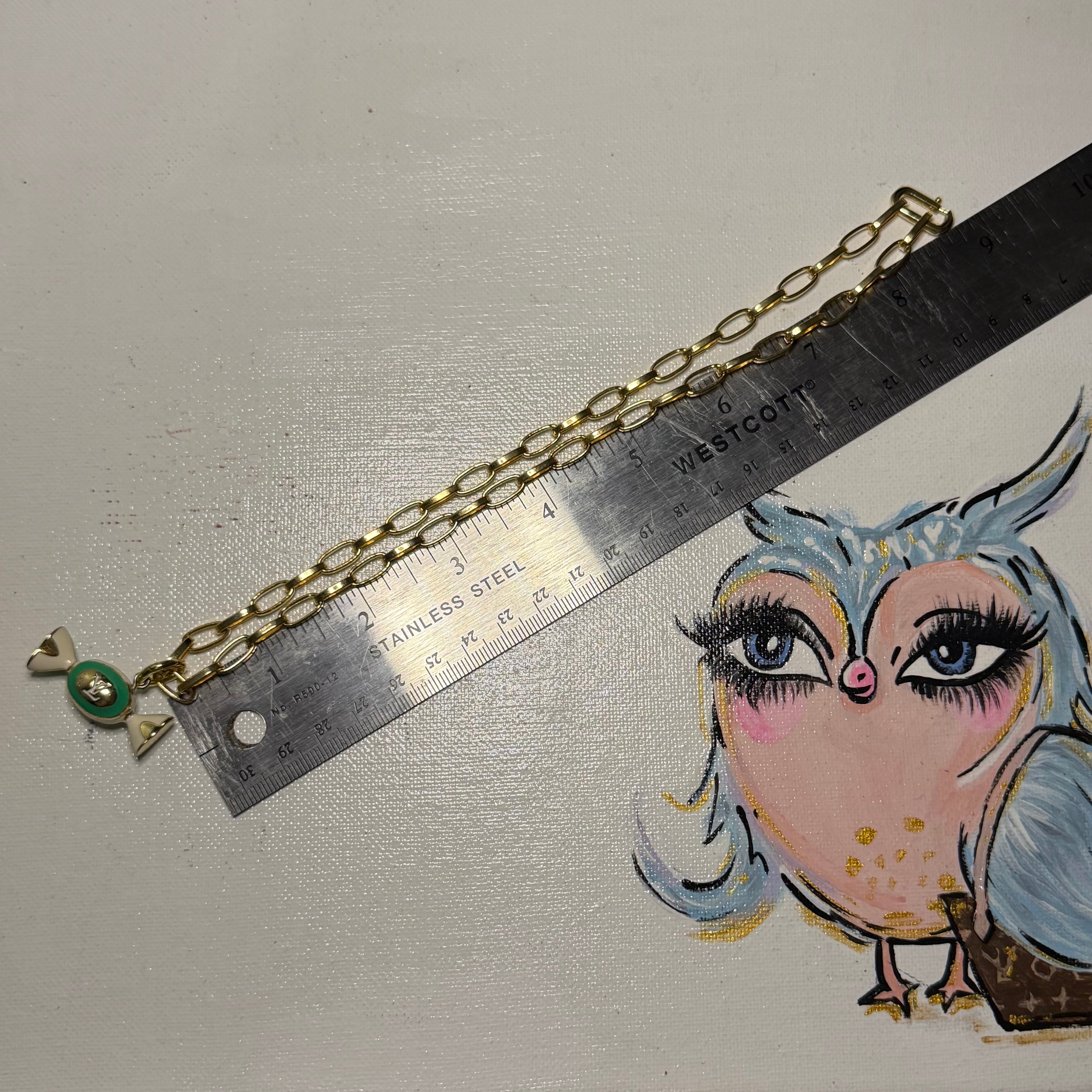 Sweet Like Candy - LV Charm Necklace on GF Paperclip Chain