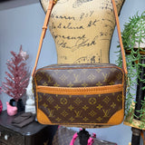 The Sparrow Crossbody - Vintage Monogram in Vachetta with Braiding