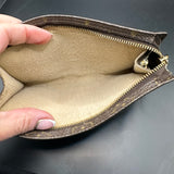 The Junco Wristlet - Vintage Monogram in Black