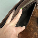 The Swan Crossbody - Vintage Burberry in Nova Check/Brown Leather