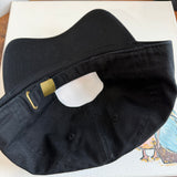 Upcycled Black/Gold Prada Tag Hat in Black (not distressed)