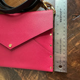 The Pelican Crossbody - Upcycled Louis Vuitton Envelope Rivet in Red