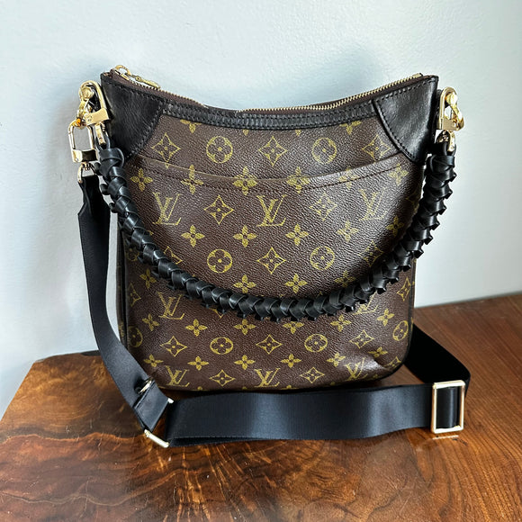 The Peacock Crossbody Handbag - Vintage LV in Black Monogram