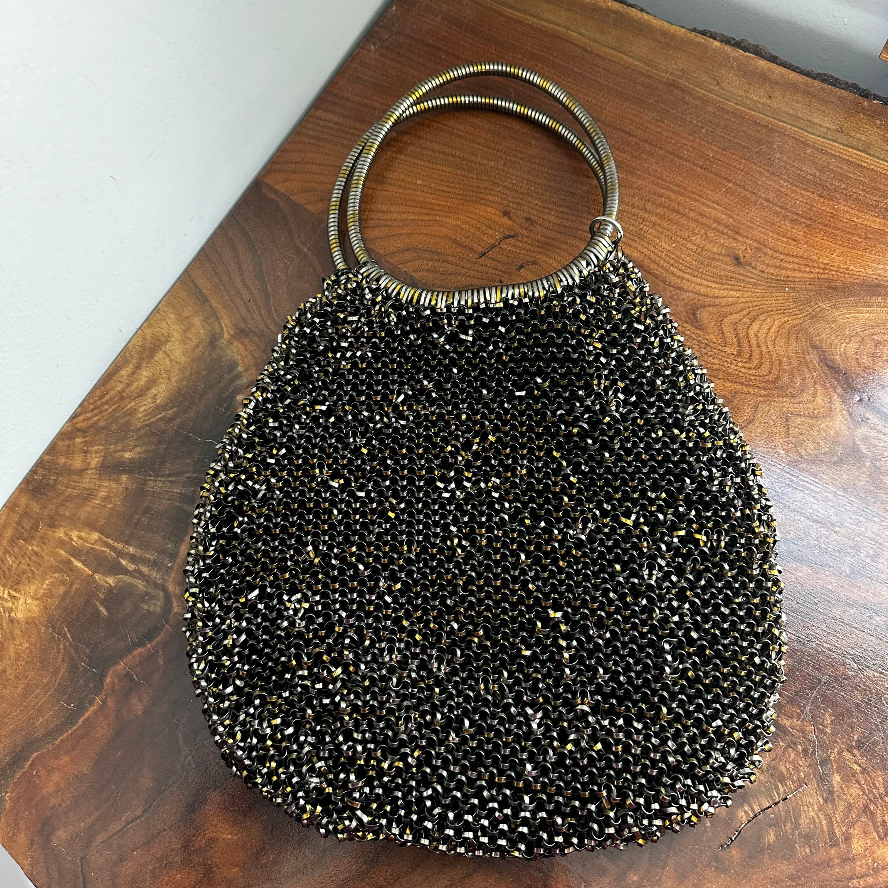 Anteprima Wirebag Standard Tote in Black, Silver and Gold