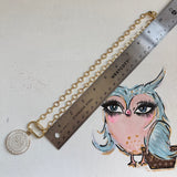 Large White LV Trunks & Bags Pendant on Gold-Filled Necklace