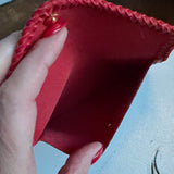 The Falcon Mini Shoulder Bag/Wristlet - Vintage LV Damier in Red