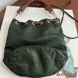 The Junco Pouch - Vintage Prada in Forest Green