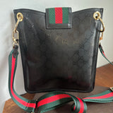 The Swan Messenger - Vintage Imprime Gucci in Black