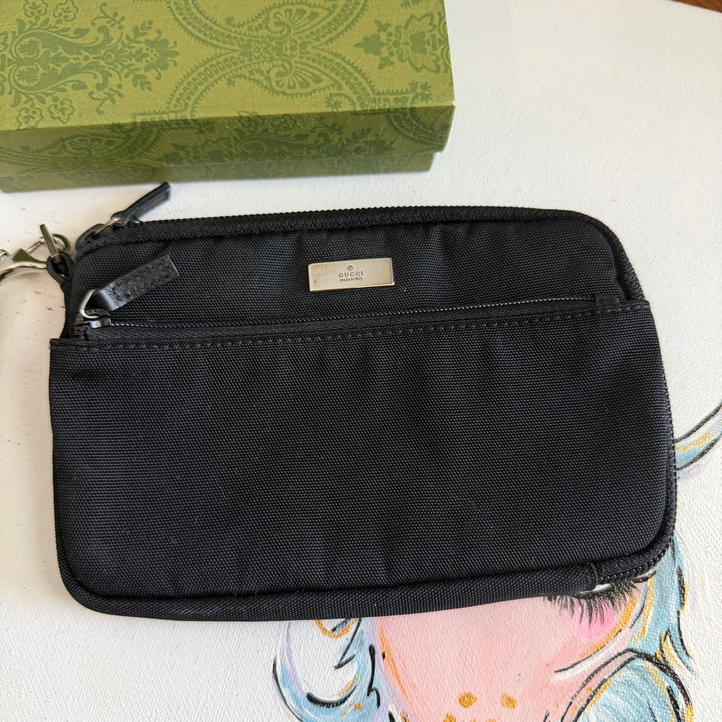 The Junco Wristlet - Vintage Gucci in Black Canvas
