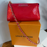 The Junco Shoulder Bag - Upcycled LV Vernis in Rose Pop